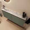 MONDIAZ TURE-DLUX 120cm toiletmeubel Army. EDEN wastafel Glace positie links. Met 1 kraangat. SW1103145