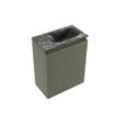 MONDIAZ TURE-DLUX 40cm toiletmeubel Army. EDEN wastafel Lava positie rechts. Met 1 kraangat. SW1103672