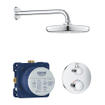 GROHE Grohtherm Perfect Regendoucheset - hoofdddouche 21cm - 1 functies - rond afbouwdeel - chroom SW236920