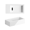 Clou Flush 3 fontein 36x18x9cm zonder kraangat links Keramiek Wit SW9331