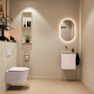 MONDIAZ TURE-DLUX 40cm toiletmeubel Rosee. EDEN wastafel Ostra positie links. Zonder kraangat. SW1105013