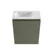 MONDIAZ TURE-DLUX 40cm toiletmeubel Army. EDEN wastafel Opalo positie links. Zonder kraangat. SW1104208