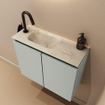 MONDIAZ TURE-DLUX 60cm toiletmeubel Greey. EDEN wastafel Ostra positie links. Met 1 kraangat. SW1104840