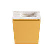 MONDIAZ TURE-DLUX 40cm toiletmeubel Ocher. EDEN wastafel Frappe positie rechts. Met 1 kraangat. SW1102854