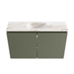 MONDIAZ TURE-DLUX 80cm toiletmeubel Army. EDEN wastafel Frappe positie midden. Zonder kraangat. SW1102675