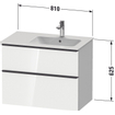 Duravit D-Neo wastafelonderkast 81x62.5x46.2cm 2 lades Grafiet Mat SW640834