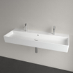 Villeroy & Boch Memento 2.0 wastafel onderzijde geslepen 120x47cm met overloop 2 kraangaten ceramic+ wit SW336067