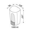Geesa Hotel zeepdispenser 1000 ml. wit GA45426