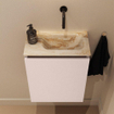 MONDIAZ TURE-DLUX 40cm toiletmeubel Rosee. EDEN wastafel Frappe positie rechts. Zonder kraangat. SW1102982