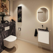 MONDIAZ TURE-DLUX 40cm toiletmeubel Talc. EDEN wastafel Lava positie midden. Zonder kraangat. SW1103597