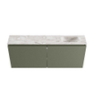 MONDIAZ TURE-DLUX 120cm toiletmeubel Army. EDEN wastafel Glace positie rechts. Zonder kraangat. SW1103168