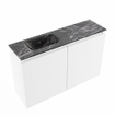 MONDIAZ TURE-DLUX 80cm toiletmeubel Talc. EDEN wastafel Lava positie links. Zonder kraangat. SW1103615