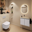 MONDIAZ TURE-DLUX 60cm toiletmeubel Cale. EDEN wastafel Ostra positie midden. Zonder kraangat. SW1104728