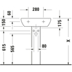 Duravit D-code wastafel 55 cm wit 0315103