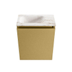 MONDIAZ TURE-DLUX 40cm toiletmeubel Oro. EDEN wastafel Frappe positie links. Met 1 kraangat. SW1102881