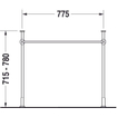 Duravit Vero metalen console v/wastafel hoogte verstelbr.+5cm chroom SW209405