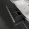Villeroy & Boch Subway 3.0 wastafelonderkast 127.2x57.9cm 4 lades Graphite SW641559