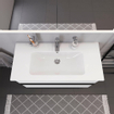 Duravit ME by Starck meubelwastafel 103x49cm met 1 kraangat met overloop met wondergliss wit 0300959