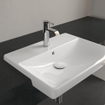 Villeroy & Boch Avento voorbouwwastafel 55x36cm 1 kraangat met overloop wit SW106444