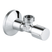 GROHE hoekstopkraan buitendraad met teflon dichtingsring 1/2 x1/2 met metalen greep chroom SW32006