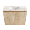 MONDIAZ TURE-DLUX 60cm toiletmeubel Washed Oak. EDEN wastafel Frappe positie midden. Met 1 kraangat. SW1103044