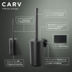 Tiger Carv Toiletborstel met houder Zwart SW771751