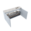 MONDIAZ TURE-DLUX 100cm toiletmeubel Clay. EDEN wastafel Glace positie rechts. Zonder kraangat. SW1103216