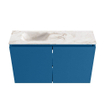 MONDIAZ TURE-DLUX 80cm toiletmeubel Jeans. EDEN wastafel Frappe positie links. Zonder kraangat. SW1102811