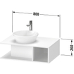 Duravit D-Neo wastafelonderkast 80x26x55cm Grafiet Mat SW641271