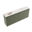 MONDIAZ TURE-DLUX 120cm toiletmeubel Army. EDEN wastafel Frappe positie links. Met 1 kraangat. SW1102649