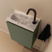 MONDIAZ TURE-DLUX 40cm toiletmeubel Army. EDEN wastafel Glace positie links. Met 1 kraangat. SW1103144