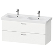 Duravit XBase Wastafelonderkast 120x45.8x56cm Standaard greep met softclose spaanplaat wit Mat SW420789