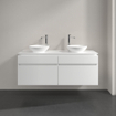 Villeroy & Boch Legato onderkast met 4 laden voor 2 opzetwaskommen 140x50x55cm matwit 0124798