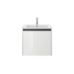 Duravit ME by Starck meubelwastafel 63x49cm met 1 kraangat met overloop met wondergliss wit SW69044