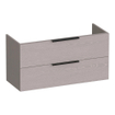BRAUER Elevate wastafelonderkast ondiep 100 excl. opleggrepen 2 softclose lades en 1 sifon uitsparing - Timber Greige SW1200200
