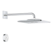 GROHE Rainshower SmartConnect 310 Cube Hoofddouche - 31x31cm - 2 straalsoorten - wandarm 42.2cm - met afstandsbediening - chroom SW439048