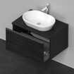 Duravit D-Neo wastafelonderkast 80x45.9x55cm 1 lade Eiken (zwart) Mat SW641182