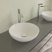 Villeroy & Boch Loop & friends opzetwastafel 38cm rond met overloop CeramicPlus stone white SW644102