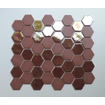 The Mosaic Factory Valencia mozaïektegel - 27.6x32.9cm - wandtegel - Zeshoek/Hexagon - Gerecycled glas Burgundy mat/glans SW374589