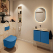MONDIAZ TURE-DLUX 60cm toiletmeubel Jeans. EDEN wastafel Frappe positie midden. Zonder kraangat. SW1102848