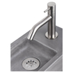 Differnz Ravo fonteinset - 38.5x18.5x9cm - Rechthoek - 1 kraangat - Gebogen matte chromen kraan - beton donkergrijs SW705430