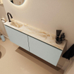 MONDIAZ TURE-DLUX 120cm toiletmeubel Greey. EDEN wastafel Frappe positie links. Met 1 kraangat. SW1105177