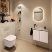 MONDIAZ TURE-DLUX 60cm toiletmeubel Rosee. EDEN wastafel Ostra positie links. Met 1 kraangat. SW1105001