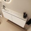 MONDIAZ TURE-DLUX 120cm toiletmeubel Talc. EDEN wastafel Ostra positie links. Met 1 kraangat. SW1104699