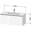 Duravit D-Neo wastafelonderkast 101x44x46.2cm 1 lade Basalt Mat SW640720