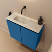 MONDIAZ TURE-DLUX 60cm toiletmeubel Jeans. EDEN wastafel Ostra positie links. Zonder kraangat. SW1104904