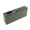 MONDIAZ TURE-DLUX 120cm toiletmeubel Army. EDEN wastafel Lava positie links. Zonder kraangat. SW1103763