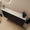MONDIAZ TURE-DLUX 120cm toiletmeubel Urban. EDEN wastafel Opalo positie links. Met 1 kraangat. SW1104165