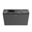 MONDIAZ TURE-DLUX 80cm toiletmeubel Dark Grey. EDEN wastafel Lava positie links. Met 1 kraangat. SW1103749
