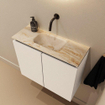 MONDIAZ TURE-DLUX 60cm toiletmeubel Talc. EDEN wastafel Frappe positie midden. Zonder kraangat. SW1102587